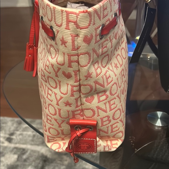 Dooney & Bourke Red and Cream Signature Tote - Picture 2 of 6